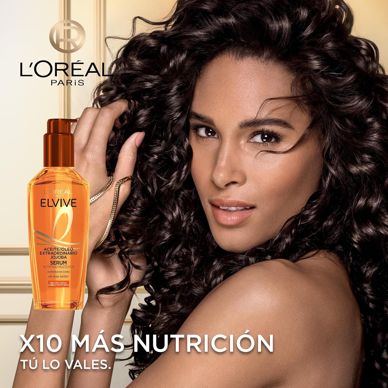 L'Oréal Paris Aceite Tratamiento Sublimador Para El Cabello, Para Todo Tipo De Pelos, Elvive Aceite Extraordinario De Jojoba, 100 Ml