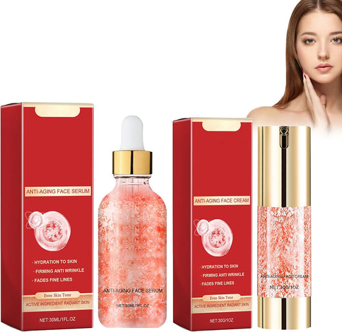 Crema Sangre De Dragón, 30Ml Suero Antiarrugas Sangre De Dragón Y 30G Crema Antiarrugas Sangre De Dragón, Reduce La Pigmentación Y Las Líneas De Expresión, Serum