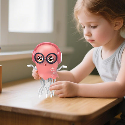 Pulpo Interactivo Bebe, Medusas De Juguete, Pulpo Bailarin, Juguete De Arrastre Eléctrico, Con Luces LED Y Música, 10.2X11.2X20.6Cm, Para Niños Y Niñas En Salón Estudio Dormitorio