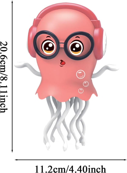 Pulpo Interactivo Bebe, Medusas De Juguete, Pulpo Bailarin, Juguete De Arrastre Eléctrico, Con Luces LED Y Música, 10.2X11.2X20.6Cm, Para Niños Y Niñas En Salón Estudio Dormitorio