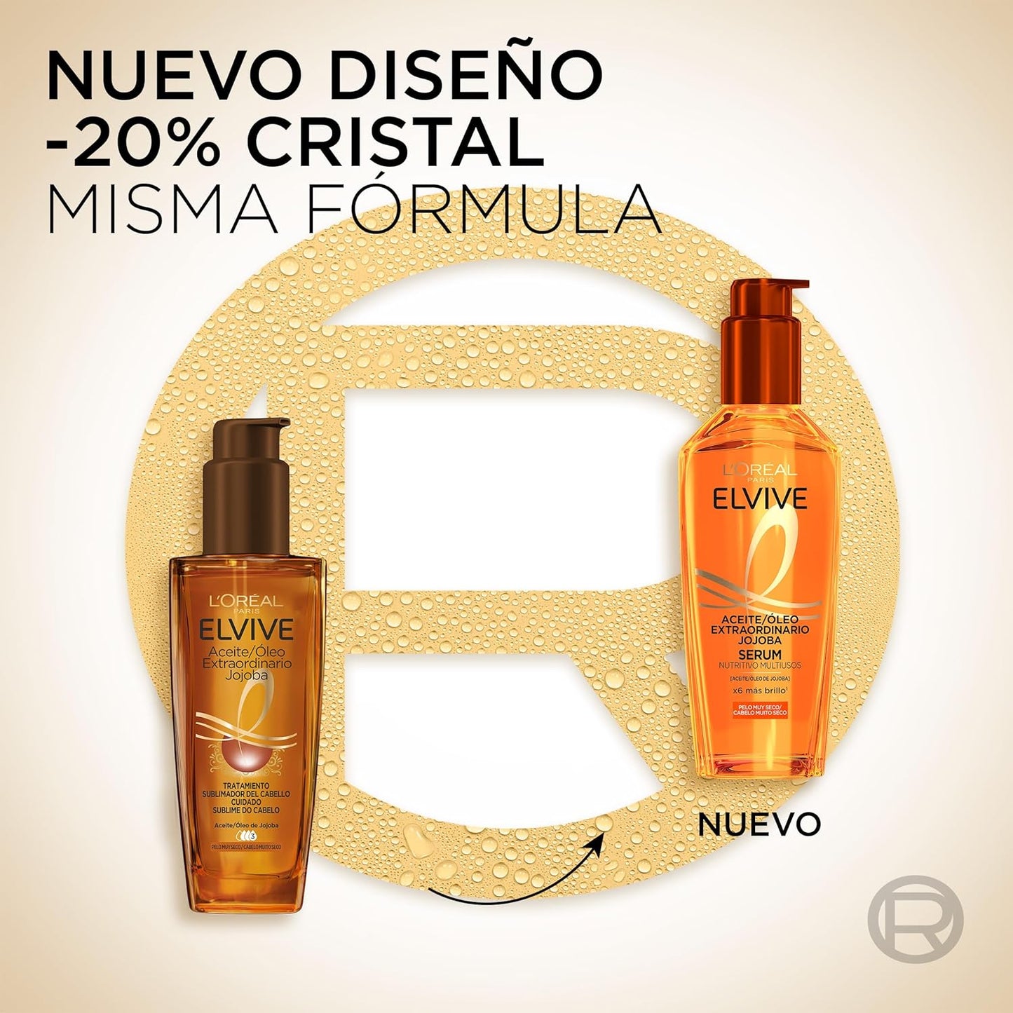 L'Oréal Paris Aceite Tratamiento Sublimador Para El Cabello, Para Todo Tipo De Pelos, Elvive Aceite Extraordinario De Jojoba, 100 Ml