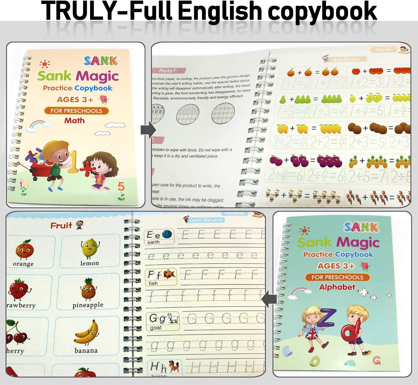 Escritura Libro De Caligrafía Mágica Para Niños, Cuaderno Mágico, Práctica De Escritura Mágica Para Niños,Libro Mágico De Caligrafía, Libro De Caligrafía Mágica