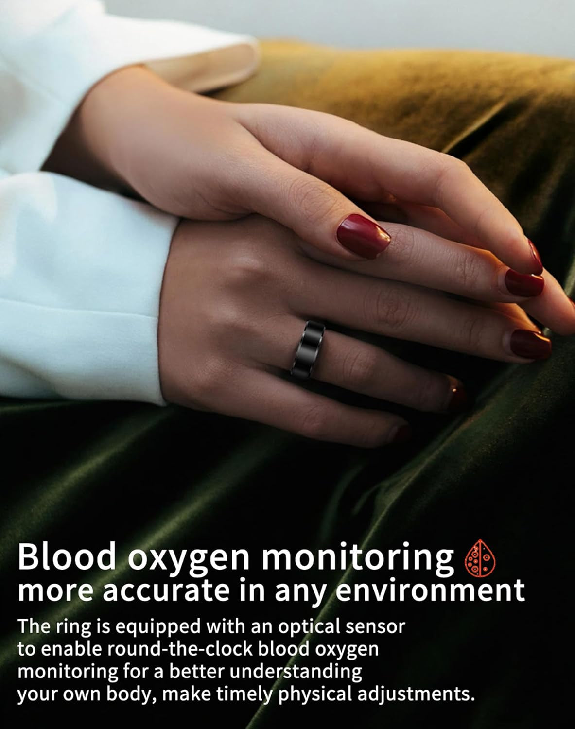 Anillo Inteligente Para Hombres Y Mujeres, Anillos Inteligentes De Salud, Oxígeno En Sangre, Monitor De Presión Arterial, Monitor De Fitness, Monitor De Frecuencia Cardíaca, Sueño, Podómetro, Contador