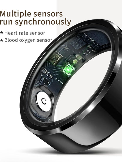 Anillo Inteligente Para Hombres Y Mujeres, Anillos Inteligentes De Salud, Oxígeno En Sangre, Monitor De Presión Arterial, Monitor De Fitness, Monitor De Frecuencia Cardíaca, Sueño, Podómetro, Contador